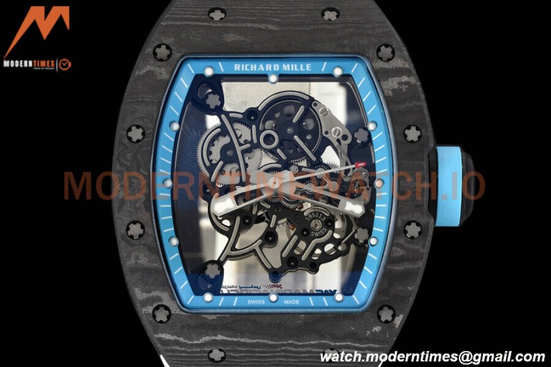 Richard Mille - RM055 Yas Marina Circuit White NTPT/RU Blue Rehaut Skeleton APSF V2 RMUL2