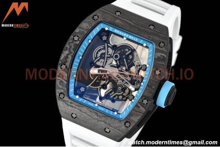 Richard Mille - RM055 Yas Marina Circuit White NTPT/RU Blue Rehaut Skeleton APSF V2 RMUL2