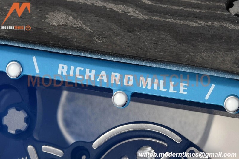 Richard Mille - RM055 Yas Marina Circuit White NTPT/RU Blue Rehaut Skeleton APSF V2 RMUL2