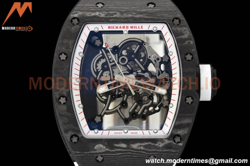 Richard Mille - RM055 Bubba Watson White NTPT/RU Wht/Red Rehaut Skeleton APSF V2 RMUL2
