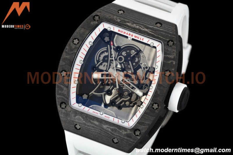 Richard Mille - RM055 Bubba Watson White NTPT/RU Wht/Red Rehaut Skeleton APSF V2 RMUL2