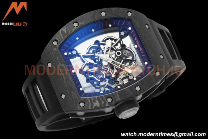 Richard Mille - RM055 Bubba Watson Black NTPT/RU Blk/Red Rehaut Skeleton ZF RMUL2