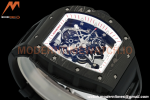 Richard Mille - RM055 Bubba Watson Black NTPT/RU Blk/Wht/Red Rehaut Skeleton ZF RMUL2