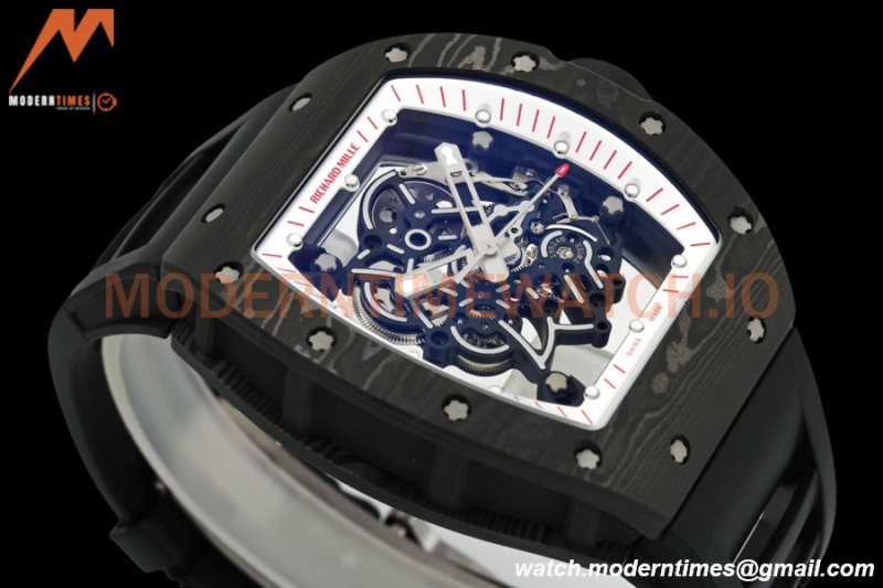 Richard Mille - RM055 Bubba Watson Black NTPT/RU Blk/Wht/Red Rehaut Skeleton ZF RMUL2
