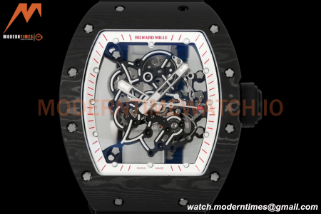 Richard Mille - RM055 Bubba Watson Black NTPT/RU Blk/Wht/Red Rehaut Skeleton ZF RMUL2