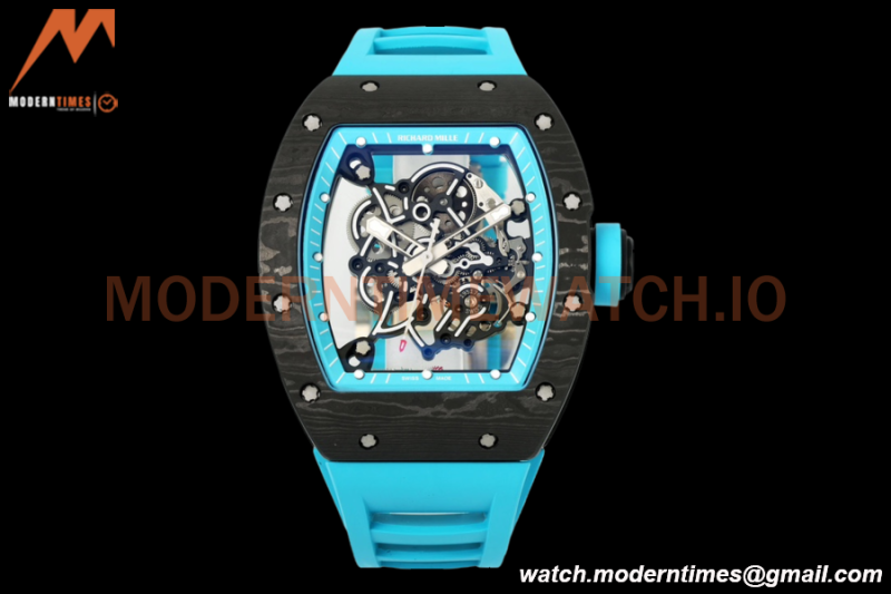 Richard Mille - RM055 Bubba Watson Black NTPT/RU Blk/Blue Rehaut Skeleton ZF RMUL2