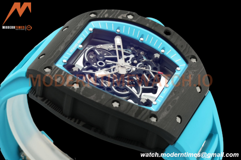 Richard Mille - RM055 Bubba Watson Black NTPT/RU Blk/Blue Rehaut Skeleton ZF RMUL2