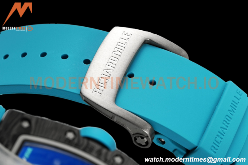 Richard Mille - RM055 Bubba Watson Black NTPT/RU Blk/Blue Rehaut Skeleton ZF RMUL2