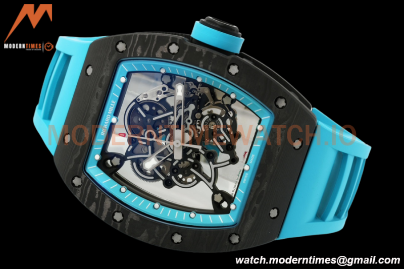 Richard Mille - RM055 Bubba Watson Black NTPT/RU Blk/Blue Rehaut Skeleton ZF RMUL2