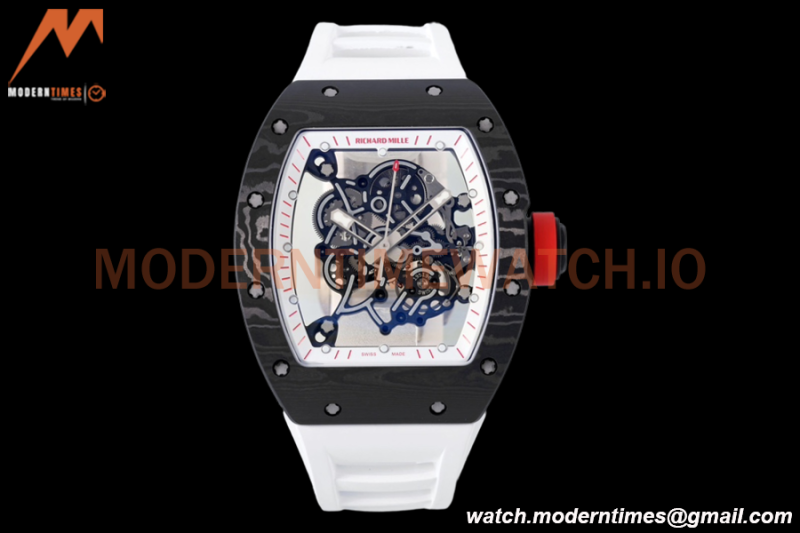 Richard Mille - RM055 Bubba Watson Black NTPT/RU Wht/Red Rehaut Skeleton ZF RMUL2