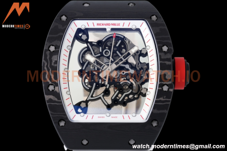Richard Mille - RM055 Bubba Watson Black NTPT/RU Wht/Red Rehaut Skeleton ZF RMUL2