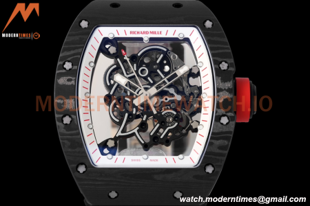 Richard Mille - RM055 Bubba Watson Black NTPT/RU Blk/Red/Wht Rehaut Skeleton ZF RMUL2