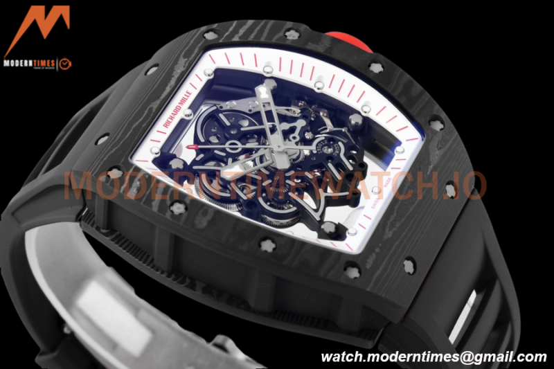 Richard Mille - RM055 Bubba Watson Black NTPT/RU Blk/Red/Wht Rehaut Skeleton ZF RMUL2
