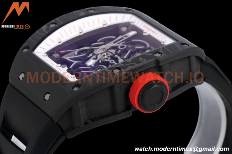 Richard Mille - RM055 Bubba Watson Black NTPT/RU Blk/Red/Wht Rehaut Skeleton ZF RMUL2
