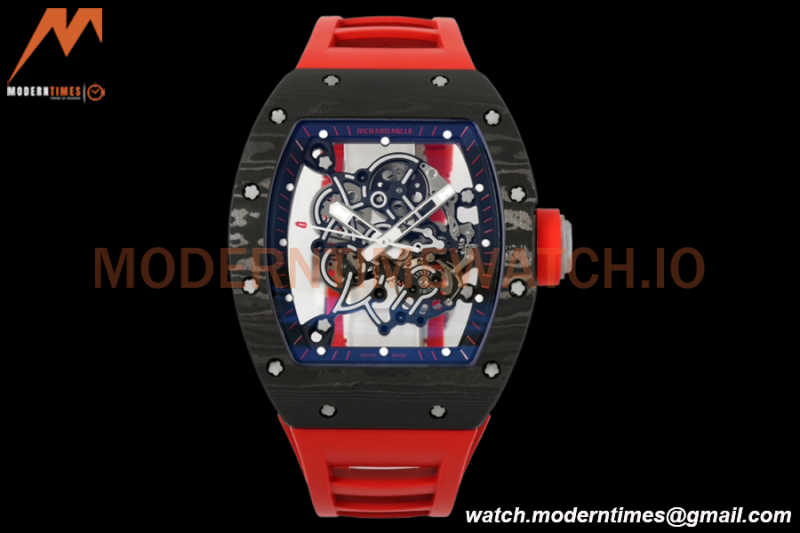 Richard Mille - RM055 Bubba Watson Black NTPT/RU Blk/Red/Blk Rehaut Skeleton ZF RMUL2