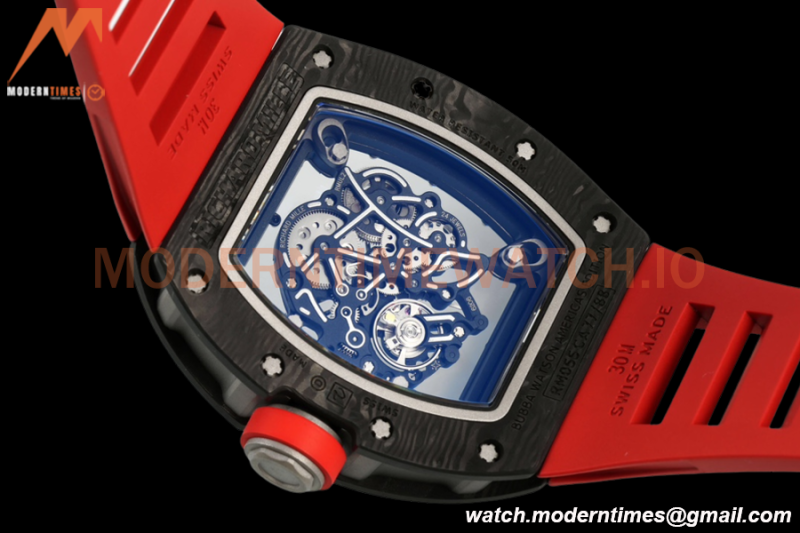 Richard Mille - RM055 Bubba Watson Black NTPT/RU Blk/Red/Blk Rehaut Skeleton ZF RMUL2