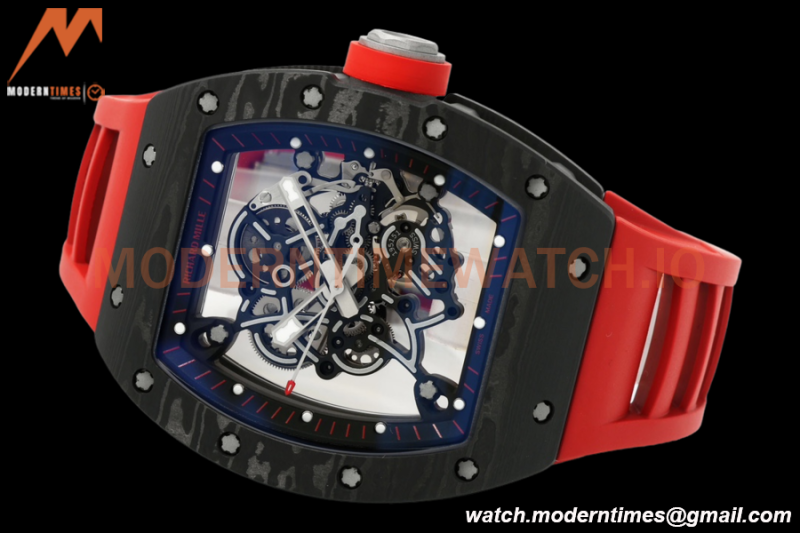 Richard Mille - RM055 Bubba Watson Black NTPT/RU Blk/Red/Blk Rehaut Skeleton ZF RMUL2