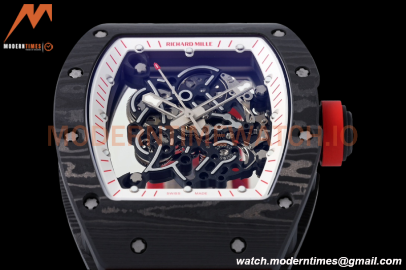 Richard Mille - RM055 Bubba Watson Black NTPT/RU Blk/Red/White Rehaut Skeleton ZF RMUL2