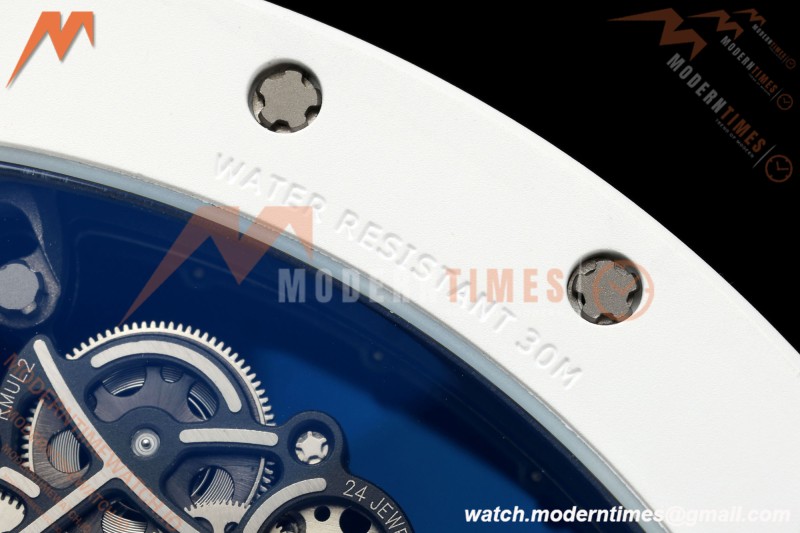 Richard Mille - RM055 Bubba Watson White Ceramic Wht/RU Skeleton ZF RMUL2 | 리차드 밀 - RM055 버바 왓슨 화이트 세라믹 화이트/RU 스켈레톤 ZF RMUL2