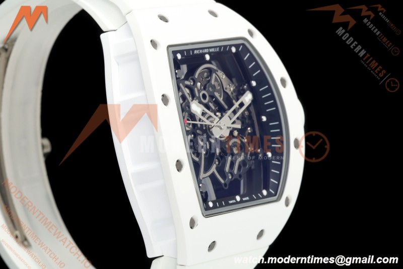 Richard Mille - RM055 Bubba Watson White Ceramic Wht/RU Skeleton ZF RMUL2 | 리차드 밀 - RM055 버바 왓슨 화이트 세라믹 화이트/RU 스켈레톤 ZF RMUL2