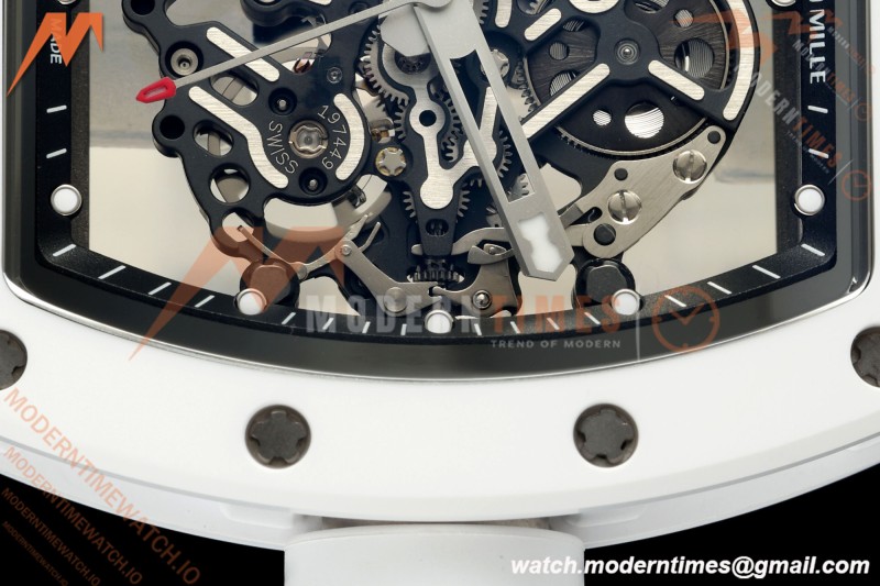 Richard Mille - RM055 Bubba Watson White Ceramic Wht/RU Skeleton ZF RMUL2 | 리차드 밀 - RM055 버바 왓슨 화이트 세라믹 화이트/RU 스켈레톤 ZF RMUL2