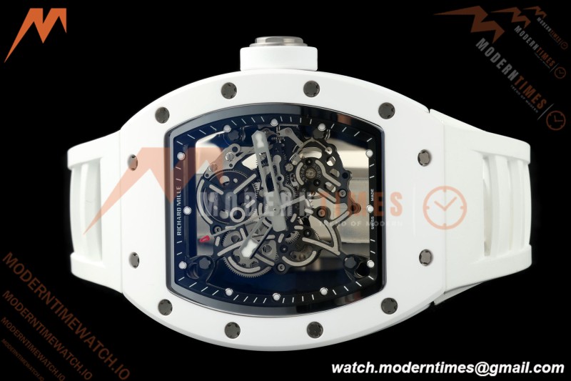 Richard Mille - RM055 Bubba Watson White Ceramic Wht/RU Skeleton ZF RMUL2 | 리차드 밀 - RM055 버바 왓슨 화이트 세라믹 화이트/RU 스켈레톤 ZF RMUL2