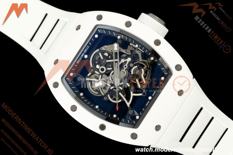 Richard Mille - RM055 Bubba Watson White Ceramic Wht/RU Skeleton ZF RMUL2 | 리차드 밀 - RM055 버바 왓슨 화이트 세라믹 화이트/RU 스켈레톤 ZF RMUL2
