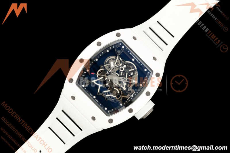 Richard Mille - RM055 Bubba Watson White Ceramic Wht/RU Skeleton ZF RMUL2 | 리차드 밀 - RM055 버바 왓슨 화이트 세라믹 화이트/RU 스켈레톤 ZF RMUL2