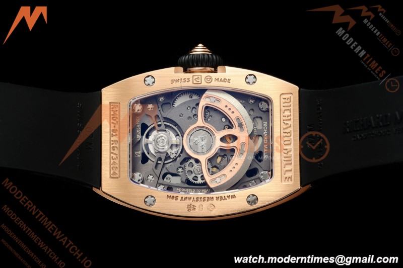 Richard Mille - RM07-01 Ladies Rose Gold Diamond BLK/RU Black Lips ZF Asian CRMA2