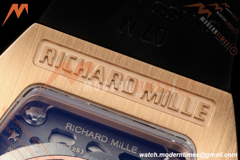Richard Mille - RM07-01 Ladies Rose Gold Diamond BLK/RU Black Lips ZF Asian CRMA2