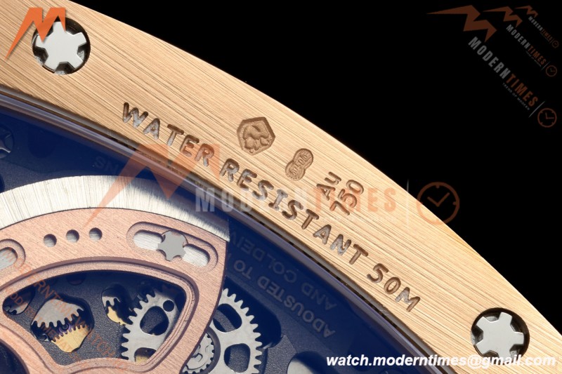 Richard Mille - RM07-01 Damen Roségold Diamant WHT/RU Rote Lippen ZF Asiatisch CRMA2 | 리차드 밀 - RM07-01 레이디스 로즈 골드 다이아몬드 화이트/러시안블루 레드 립스 ZF 아시안 CRMA2