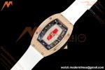 Richard Mille - RM07-01 Damen Roségold Diamant WHT/RU Rote Lippen ZF Asiatisch CRMA2 | 리차드 밀 - RM07-01 레이디스 로즈 골드 다이아몬드 화이트/러시안블루 레드 립스 ZF 아시안 CRMA2