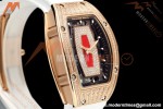 Richard Mille - RM07-01 Damen Roségold Diamant WHT/RU Rote Lippen ZF Asiatisch CRMA2 | 리차드 밀 - RM07-01 레이디스 로즈 골드 다이아몬드 화이트/러시안블루 레드 립스 ZF 아시안 CRMA2