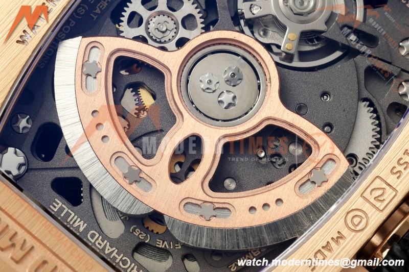 Richard Mille - RM07-01 Damen Roségold Diamant WHT/RU Rote Lippen ZF Asiatisch CRMA2 | 리차드 밀 - RM07-01 레이디스 로즈 골드 다이아몬드 화이트/러시안블루 레드 립스 ZF 아시안 CRMA2