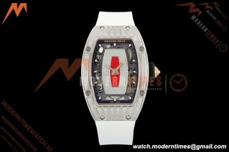 Richard Mille - RM07-01 Ladies Stainless Steel Diamond WHT/RU Red Lips ZF Asian CRMA2 | 리차드 밀 - RM07-01 여성용 스테인리스 스틸 다이아몬드 화이트/러시안블루 레드 립스 ZF 아시안 CRMA2