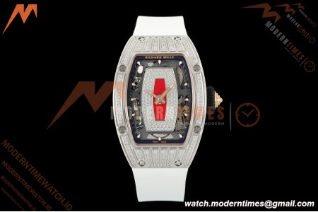 Richard Mille - RM07-01 Ladies Stainless Steel Diamond WHT/RU Red Lips ZF Asian CRMA2