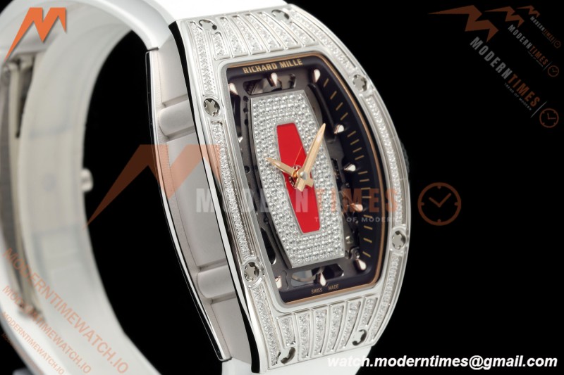 Richard Mille - RM07-01 Ladies Stainless Steel Diamond WHT/RU Red Lips ZF Asian CRMA2
