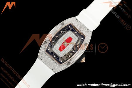Richard Mille - RM07-01 Ladies Stainless Steel Diamond WHT/RU Red Lips ZF Asian CRMA2 | 리차드 밀 - RM07-01 여성용 스테인리스 스틸 다이아몬드 화이트/러시안블루 레드 립스 ZF 아시안 CRMA2
