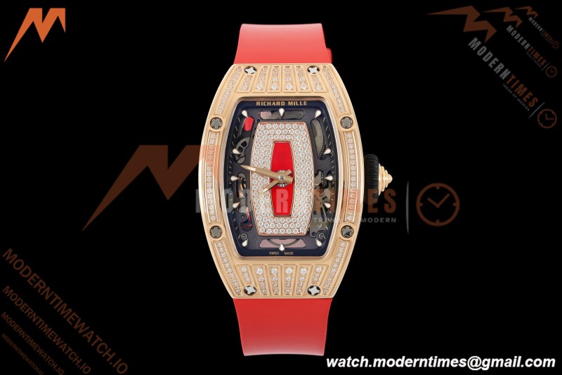 Richard Mille - RM07-01 Ladies Rose Gold Diamond RED/RU Red Lips ZF Asian CRMA2 | 리차드 밀 - RM07-01 레이디스 로즈 골드 다이아몬드 레드/RU 레드 립스 ZF 아시안 CRMA2