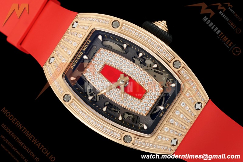 Richard Mille - RM07-01 Ladies Rose Gold Diamond RED/RU Red Lips ZF Asian CRMA2 | 리차드 밀 - RM07-01 레이디스 로즈 골드 다이아몬드 레드/RU 레드 립스 ZF 아시안 CRMA2