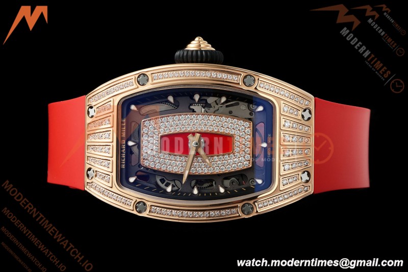 Richard Mille - RM07-01 Ladies Rose Gold Diamond RED/RU Red Lips ZF Asian CRMA2 | 리차드 밀 - RM07-01 레이디스 로즈 골드 다이아몬드 레드/RU 레드 립스 ZF 아시안 CRMA2