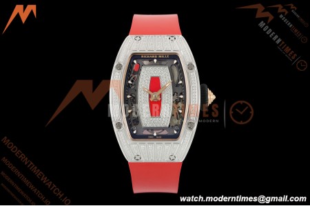 Richard Mille - RM07-01 Ladies Stainless Steel Diamond RED/RU Red Lips ZF Asian CRMA2