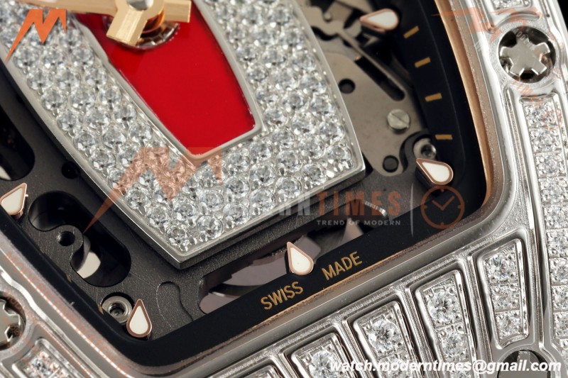 Richard Mille - RM07-01 Ladies Stainless Steel Diamond RED/RU Red Lips ZF Asian CRMA2