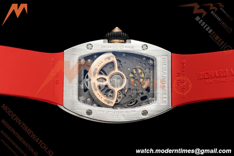 Richard Mille - RM07-01 Ladies Stainless Steel Diamond RED/RU Red Lips ZF Asian CRMA2