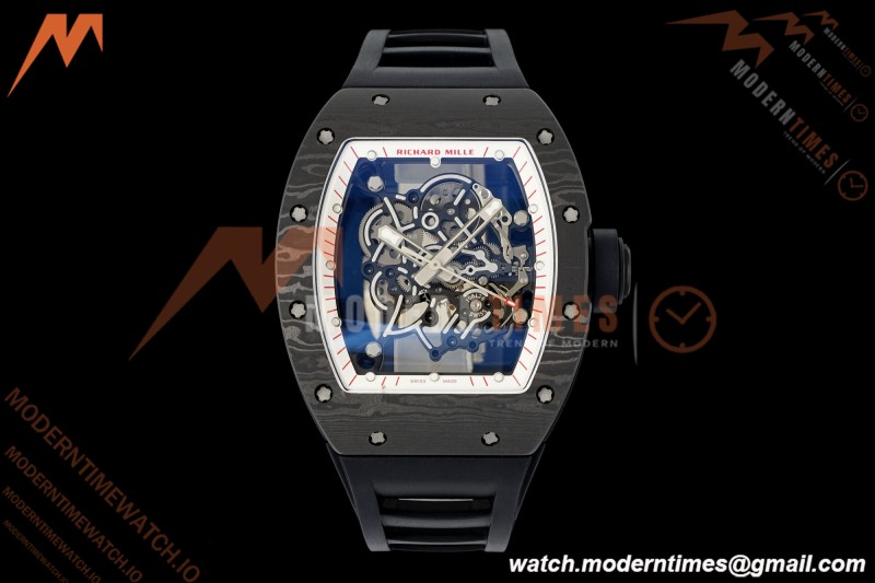 Richard Mille - RM055 Bubba Watson Black NTPT/RU Blk/Red/Wht Rehaut Skeleton KVF RMUL2