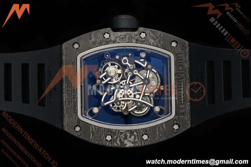Richard Mille - RM055 Bubba Watson Black NTPT/RU Blk/Red/Wht Rehaut Skeleton KVF RMUL2