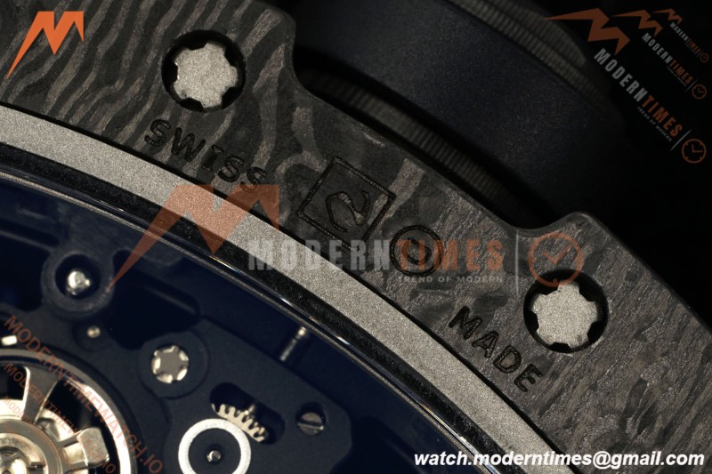 Richard Mille - RM055 Bubba Watson Black NTPT/RU Blk/Red/Wht Rehaut Skeleton KVF RMUL2