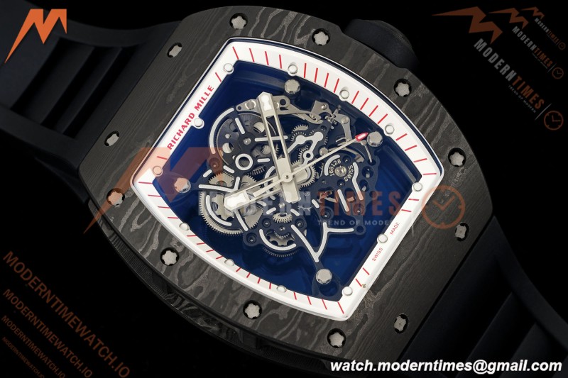 Richard Mille - RM055 Bubba Watson Black NTPT/RU Blk/Red/Wht Rehaut Skeleton KVF RMUL2