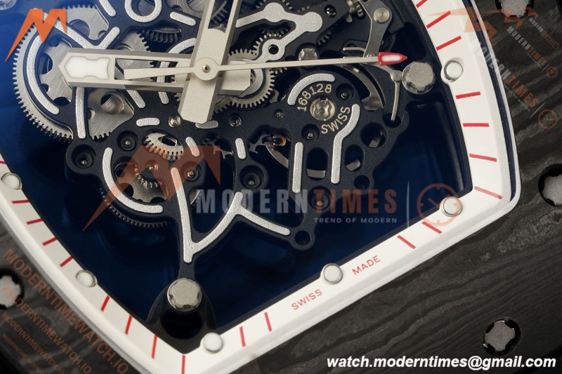 Richard Mille - RM055 Bubba Watson Black NTPT/RU Blk/Red/Wht Rehaut Skeleton KVF RMUL2