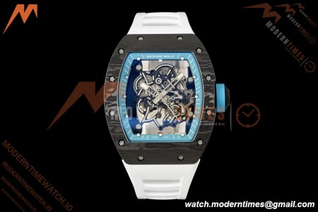 Richard Mille - RM055 Yas Marina Circuit White NTPT/RU Blue Rehaut Skeleton KVF RMUL2